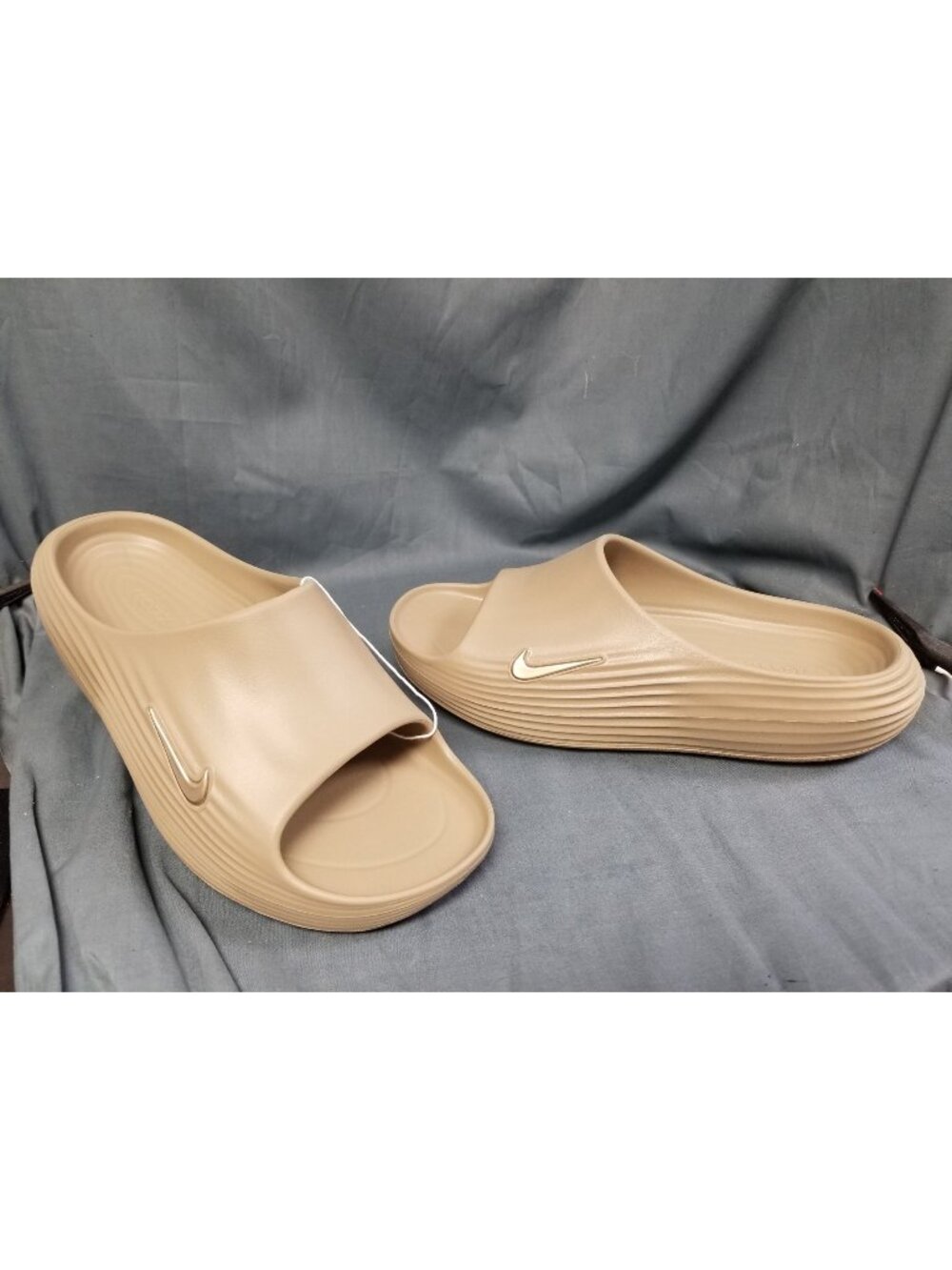 Nike ReactX Rejuven8 Slides HV4479 200 Khaki Men's Size 13 NEW W/TAGS!